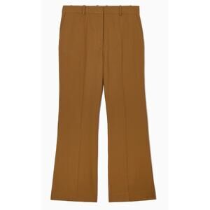COS Regular Flared Wool Trouser Pant in Camel Brown, Size 6